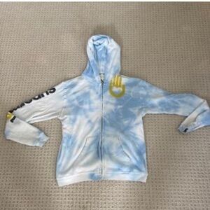 Freecity vintage blue and white zip up